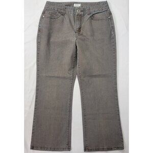 Christopher & Banks Women's Brown Gray Blend Pants Jeans Stretch Size 14